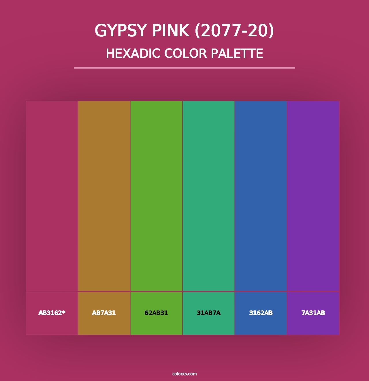 Gypsy Pink (2077-20) - Hexadic Color Palette