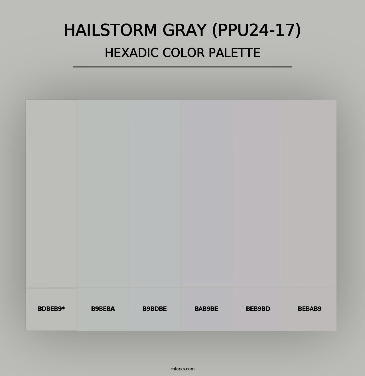 Hailstorm Gray (PPU24-17) - Hexadic Color Palette