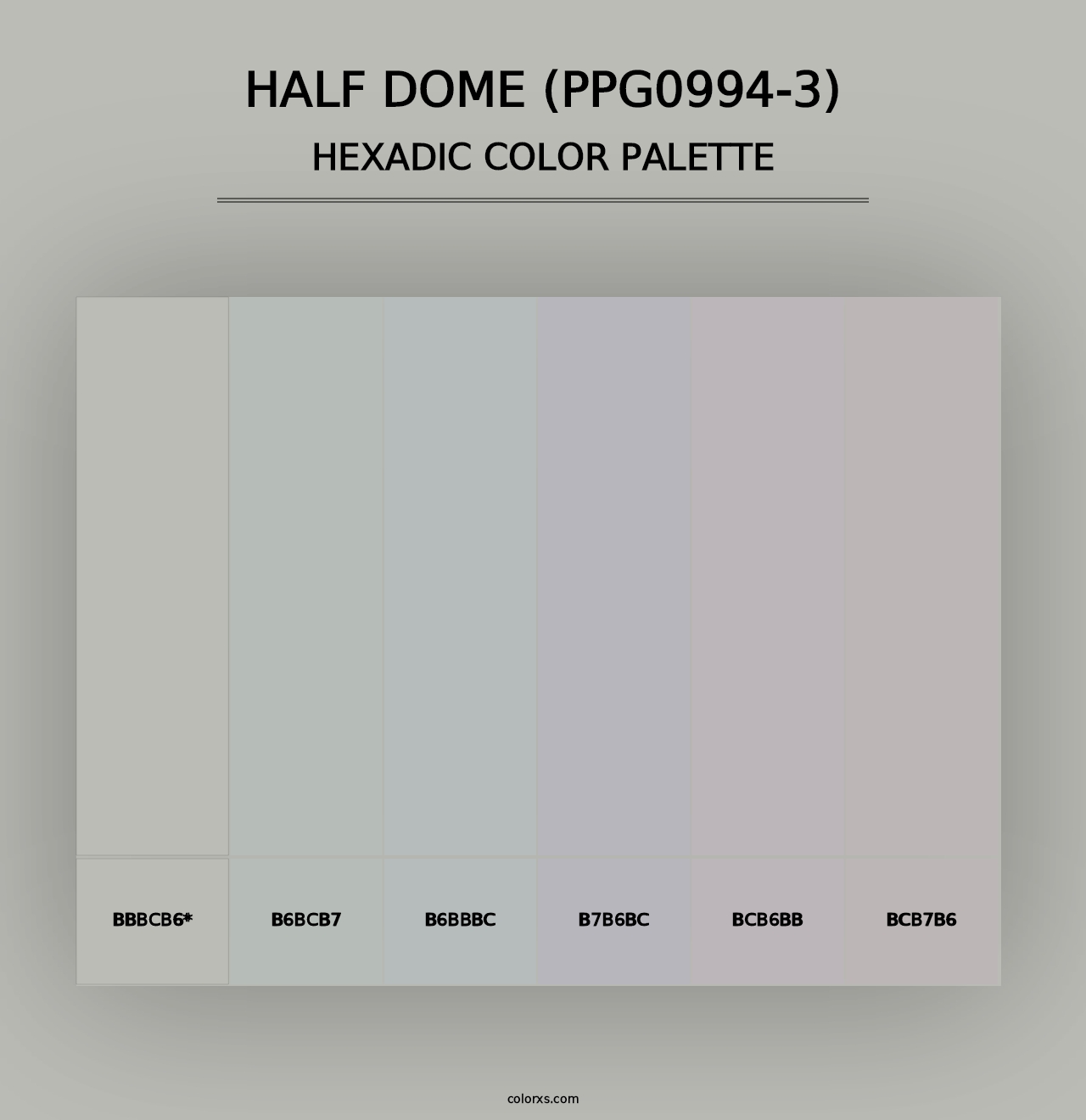 Half Dome (PPG0994-3) - Hexadic Color Palette