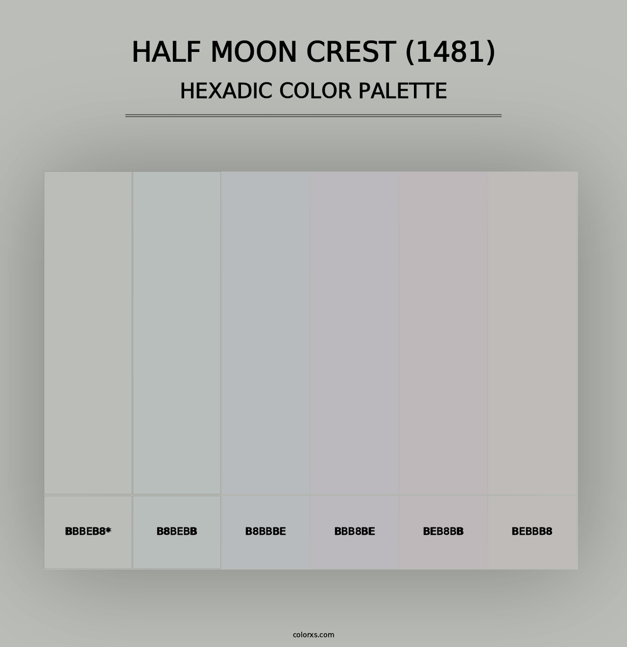 Half Moon Crest (1481) - Hexadic Color Palette