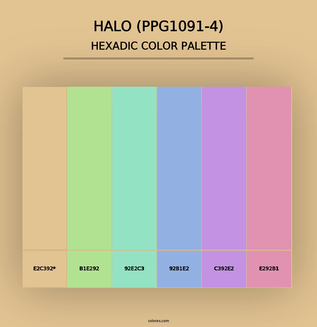 Halo (PPG1091-4) - Hexadic Color Palette