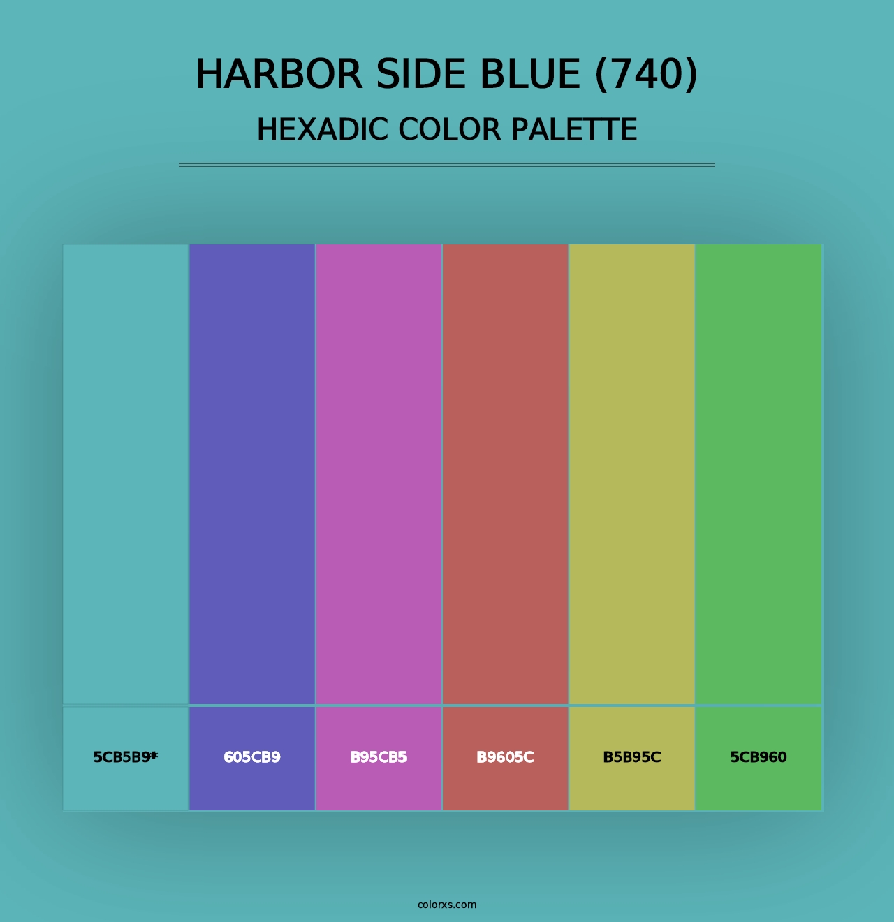 Harbor Side Blue (740) - Hexadic Color Palette