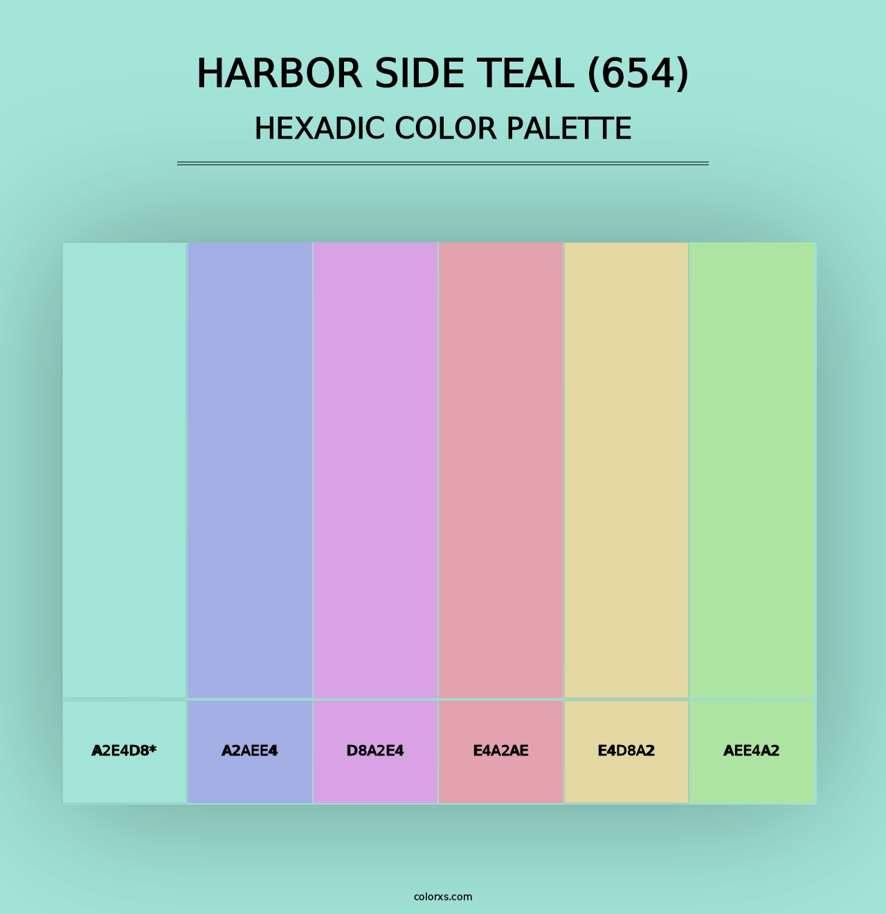 Harbor Side Teal (654) - Hexadic Color Palette