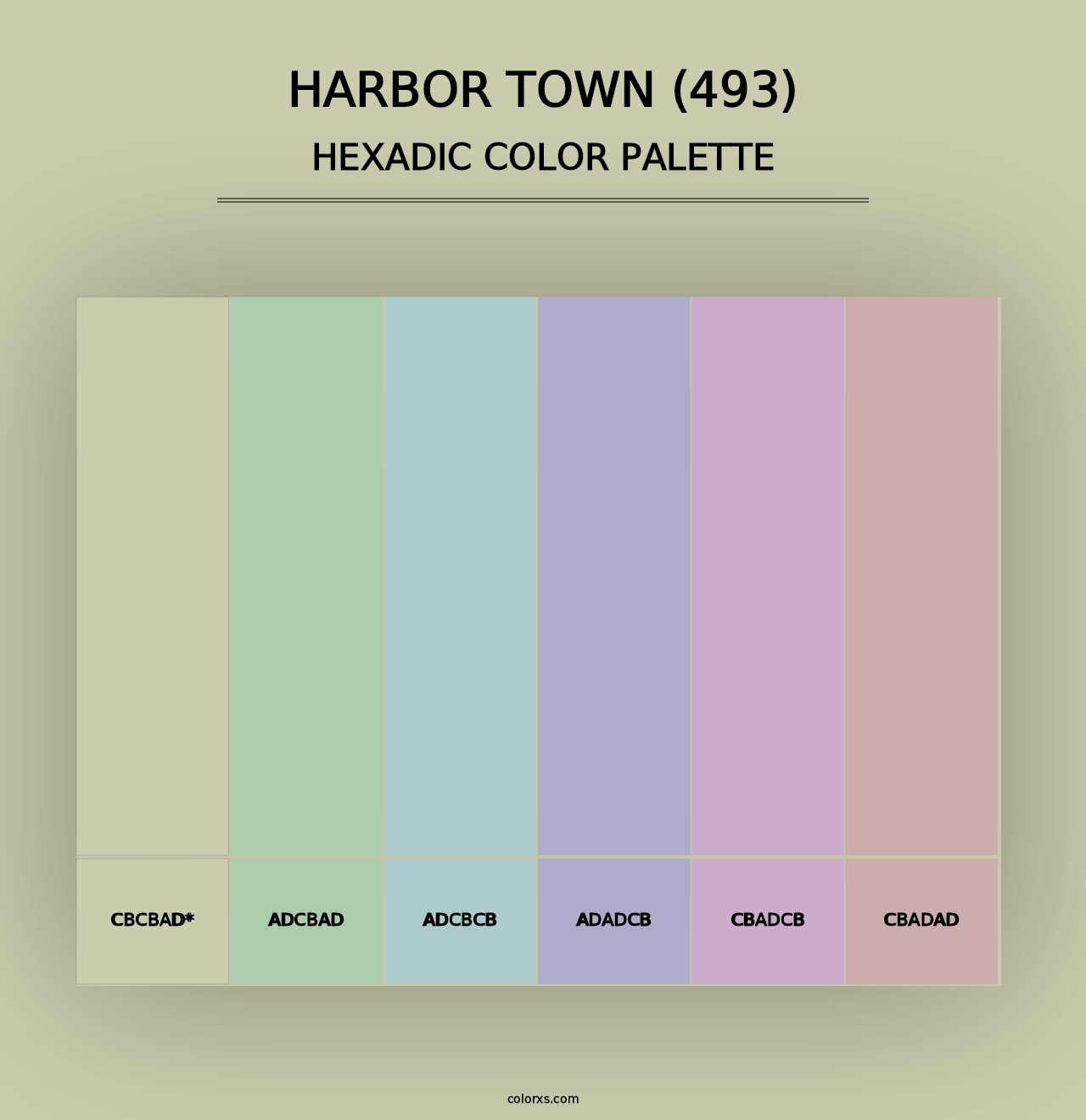 Harbor Town (493) - Hexadic Color Palette