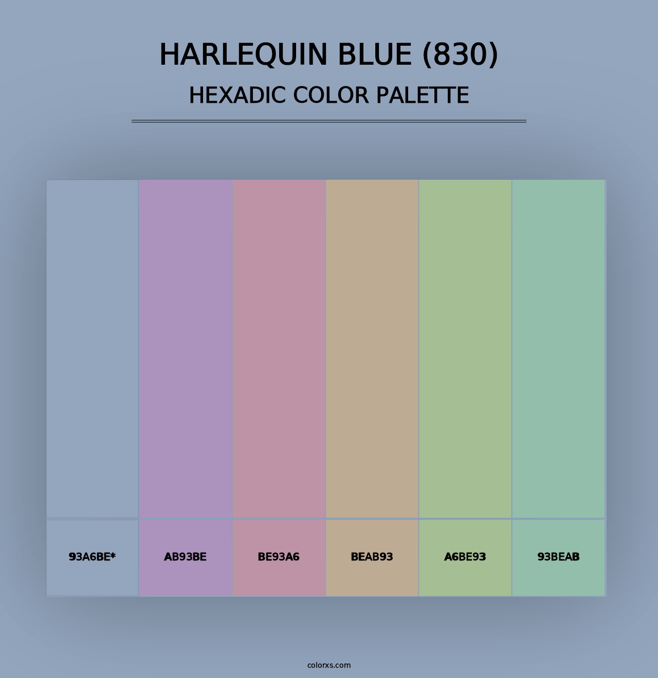 Harlequin Blue (830) - Hexadic Color Palette