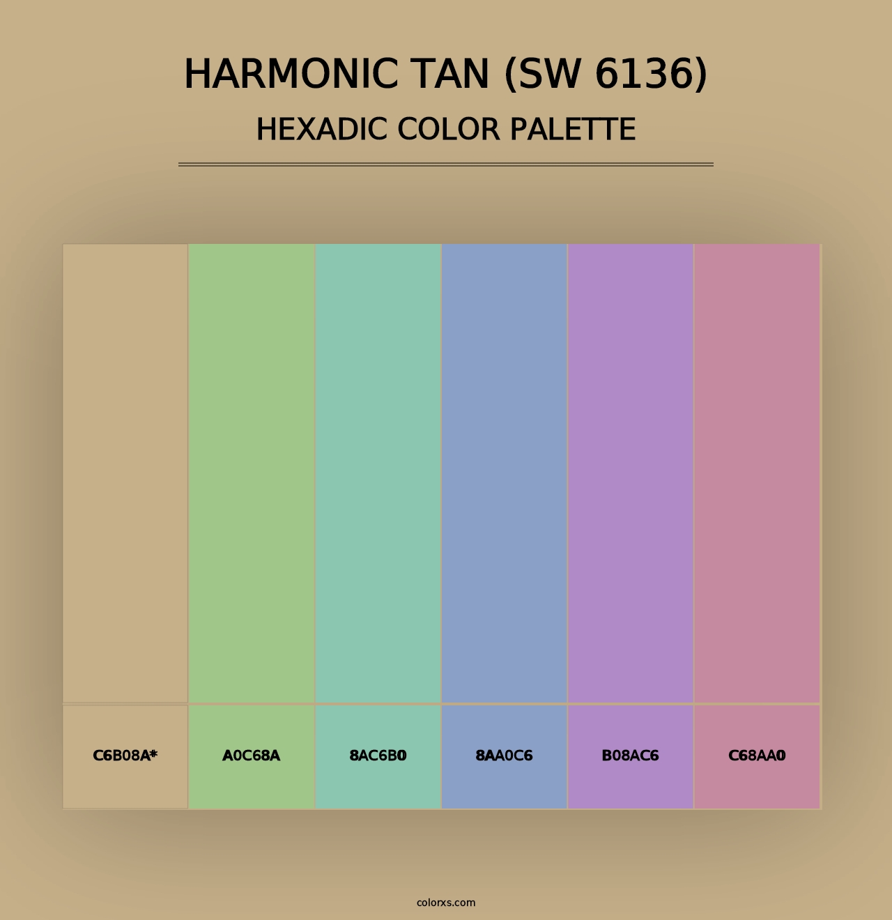 Harmonic Tan (SW 6136) - Hexadic Color Palette