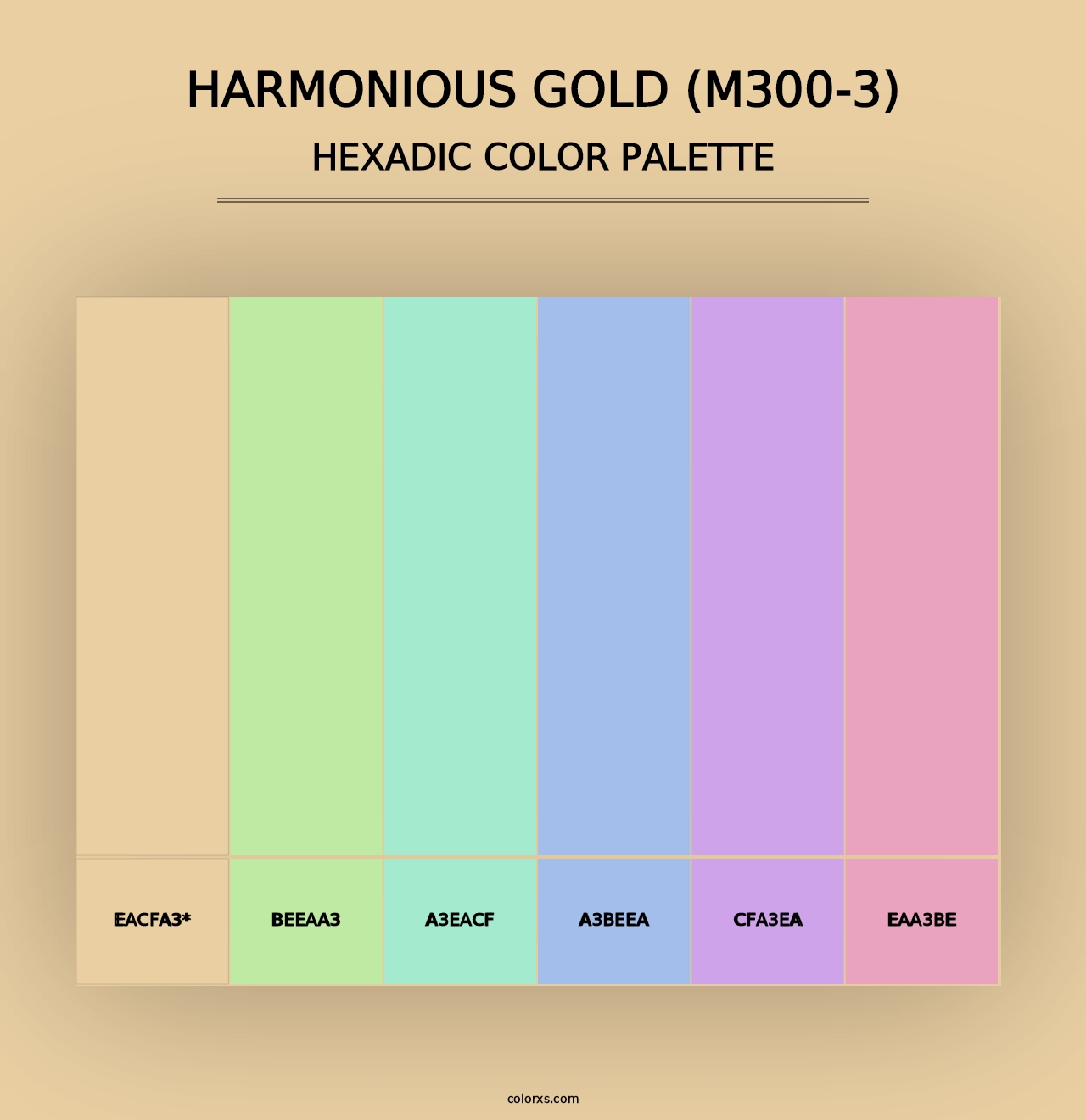 Harmonious Gold (M300-3) - Hexadic Color Palette