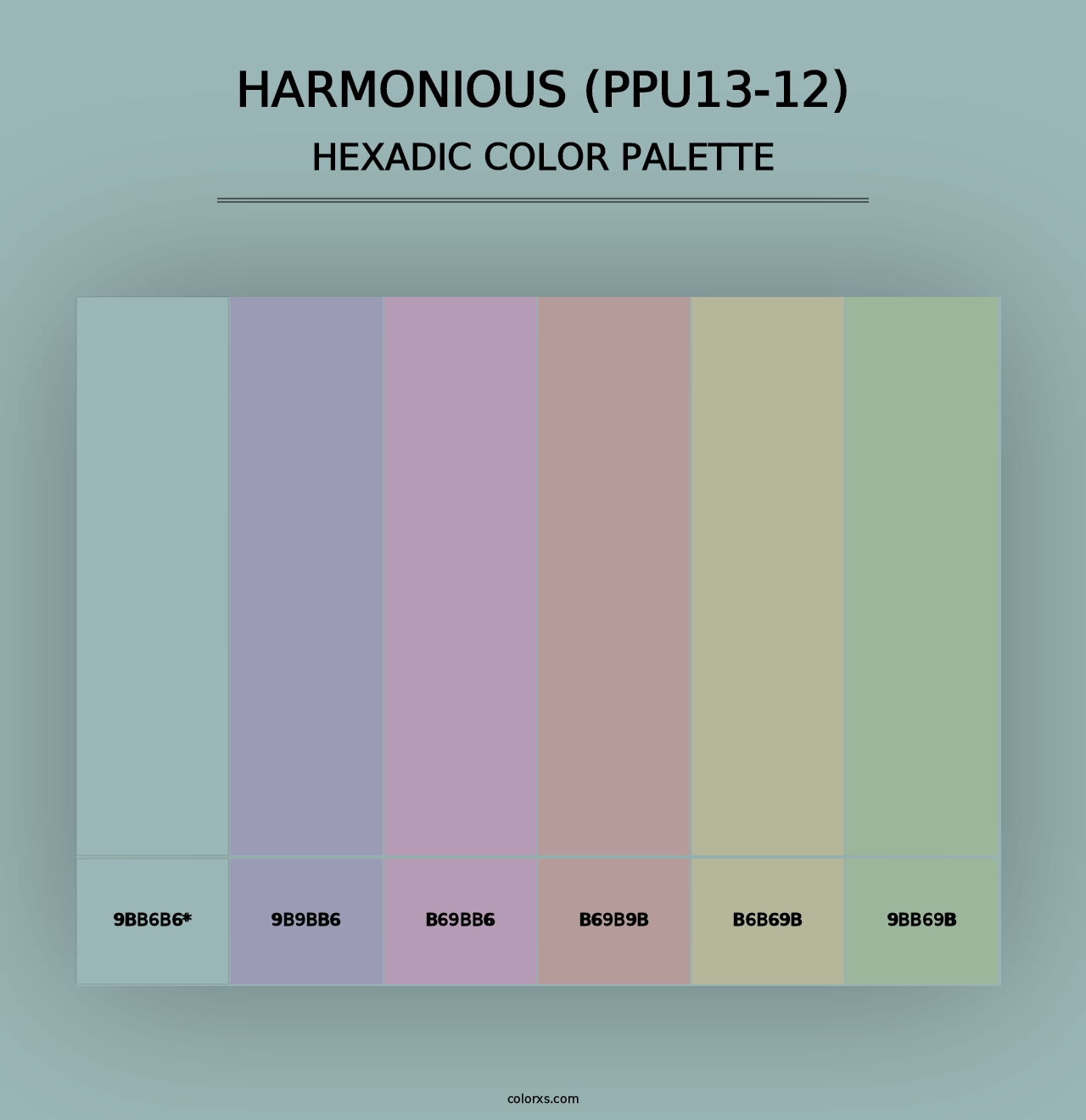 Harmonious (PPU13-12) - Hexadic Color Palette