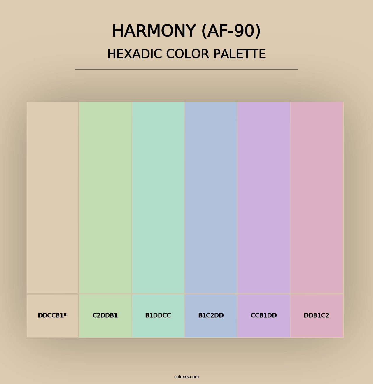 Harmony (AF-90) - Hexadic Color Palette