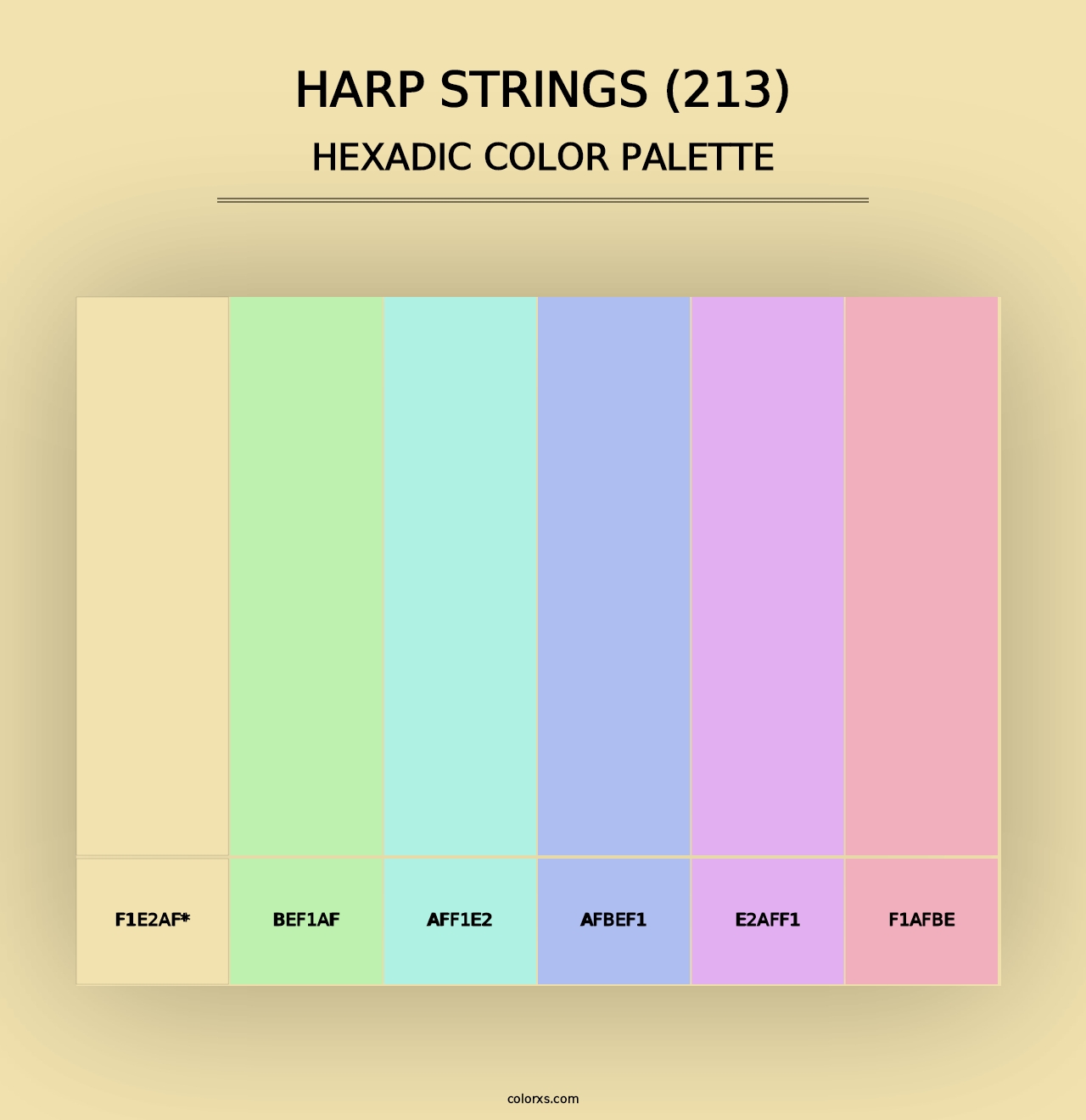 Harp Strings (213) - Hexadic Color Palette