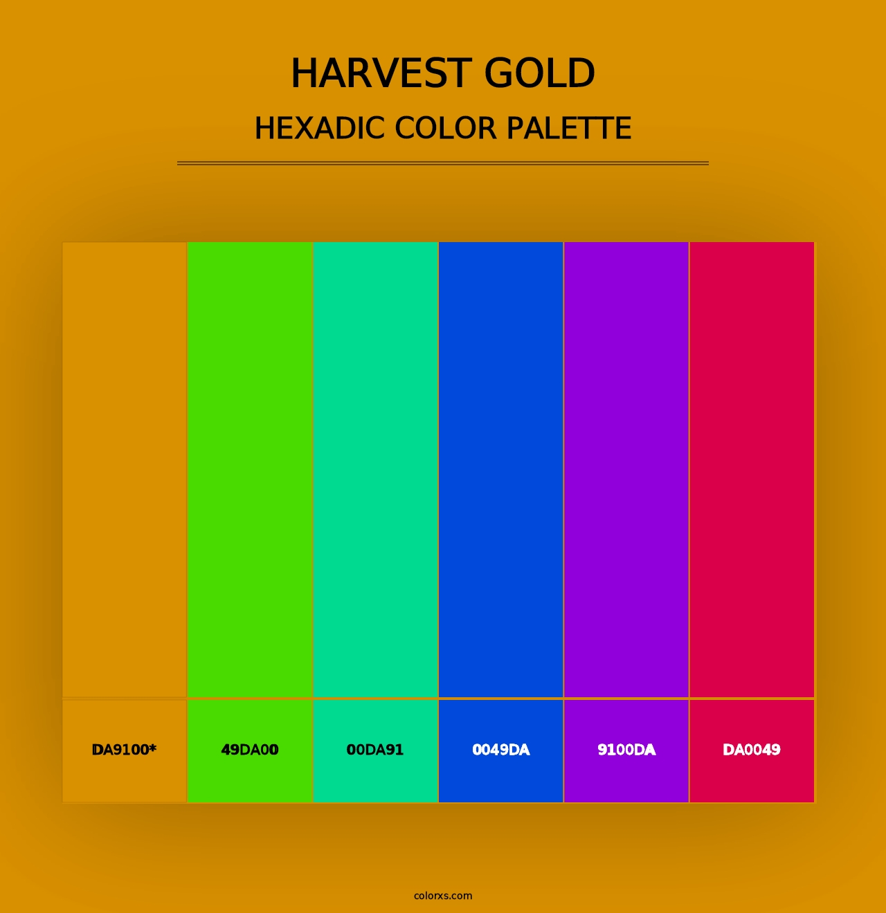 Harvest Gold - Hexadic Color Palette