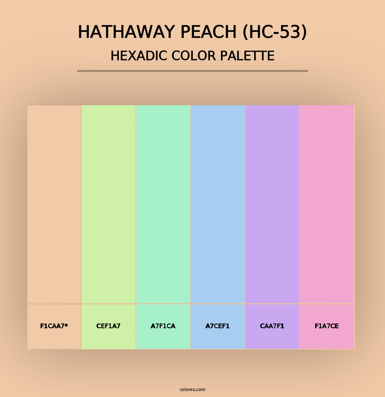 Hathaway Peach (HC-53) - Hexadic Color Palette