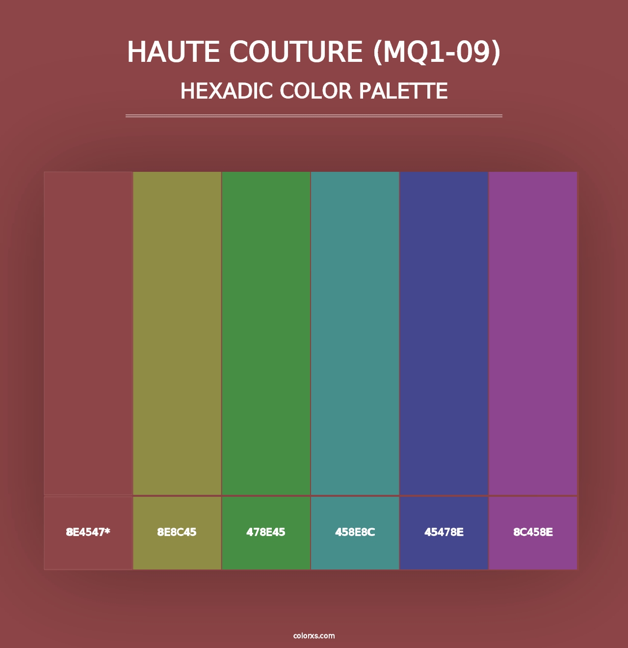 Haute Couture (MQ1-09) - Hexadic Color Palette