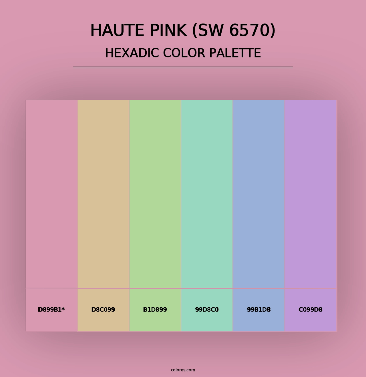 Haute Pink (SW 6570) - Hexadic Color Palette