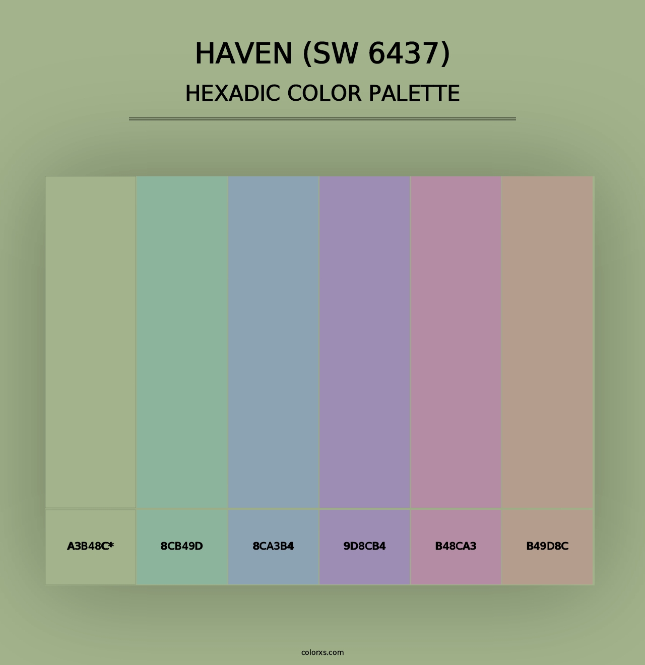 Haven (SW 6437) - Hexadic Color Palette