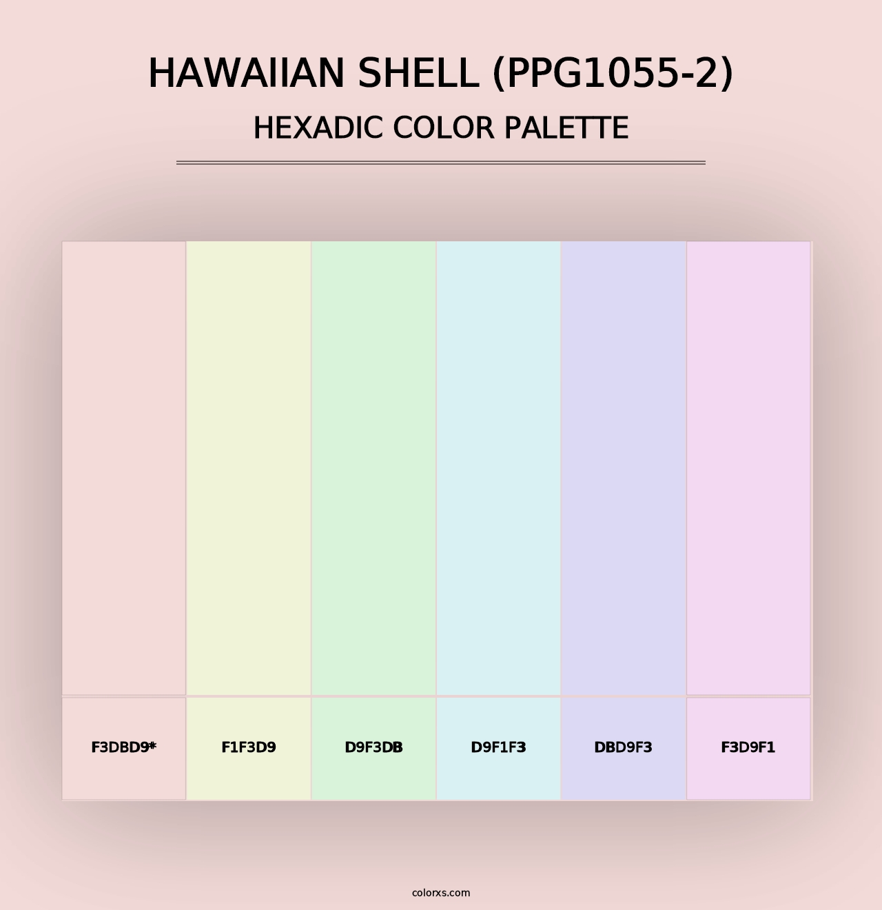 Hawaiian Shell (PPG1055-2) - Hexadic Color Palette