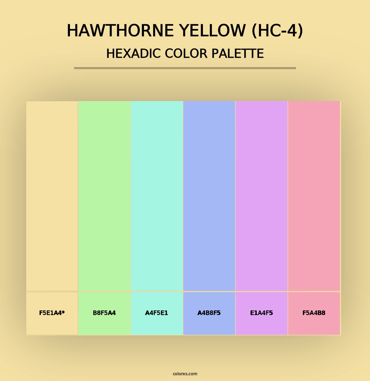 Hawthorne Yellow (HC-4) - Hexadic Color Palette