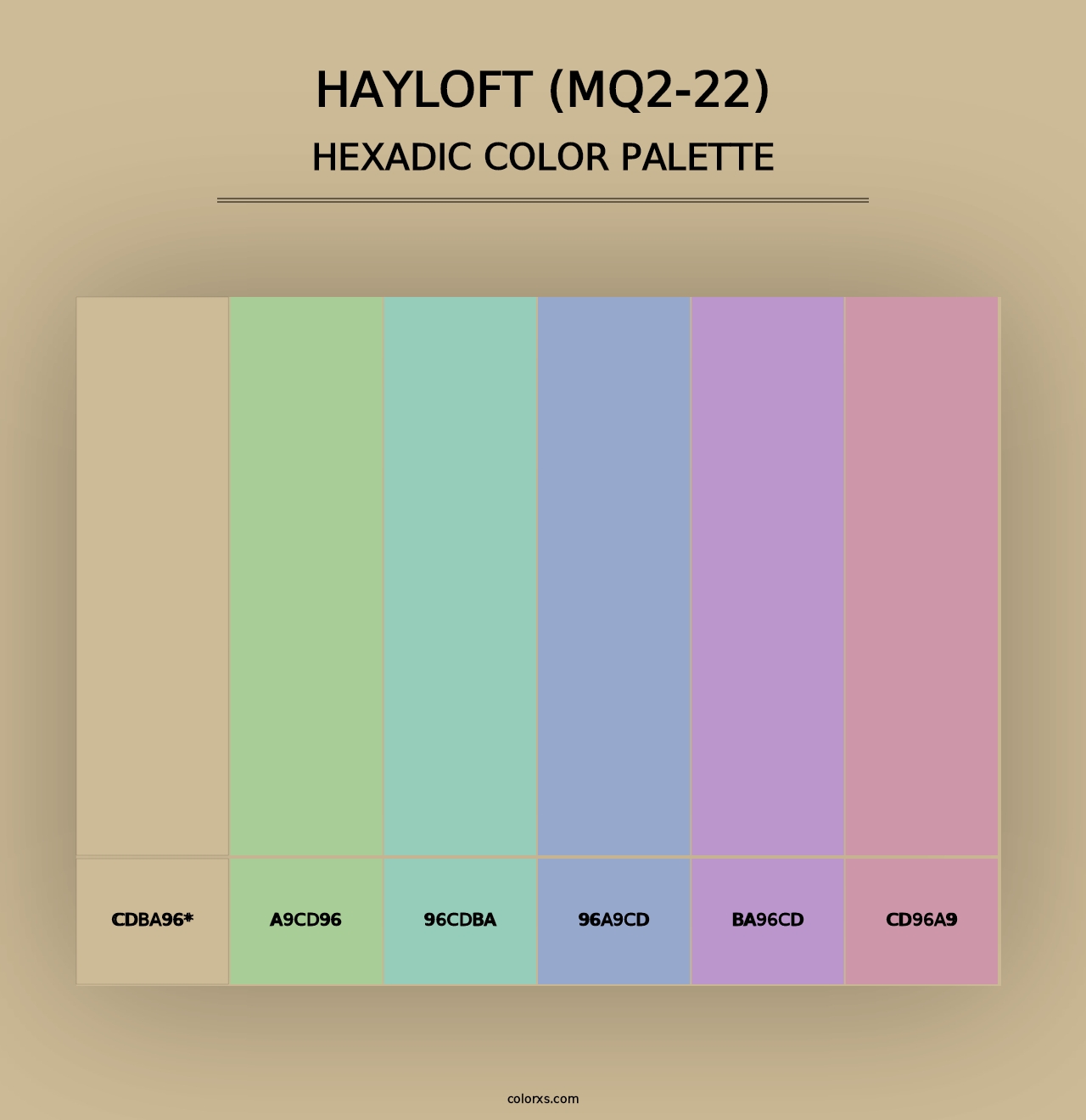 Hayloft (MQ2-22) - Hexadic Color Palette