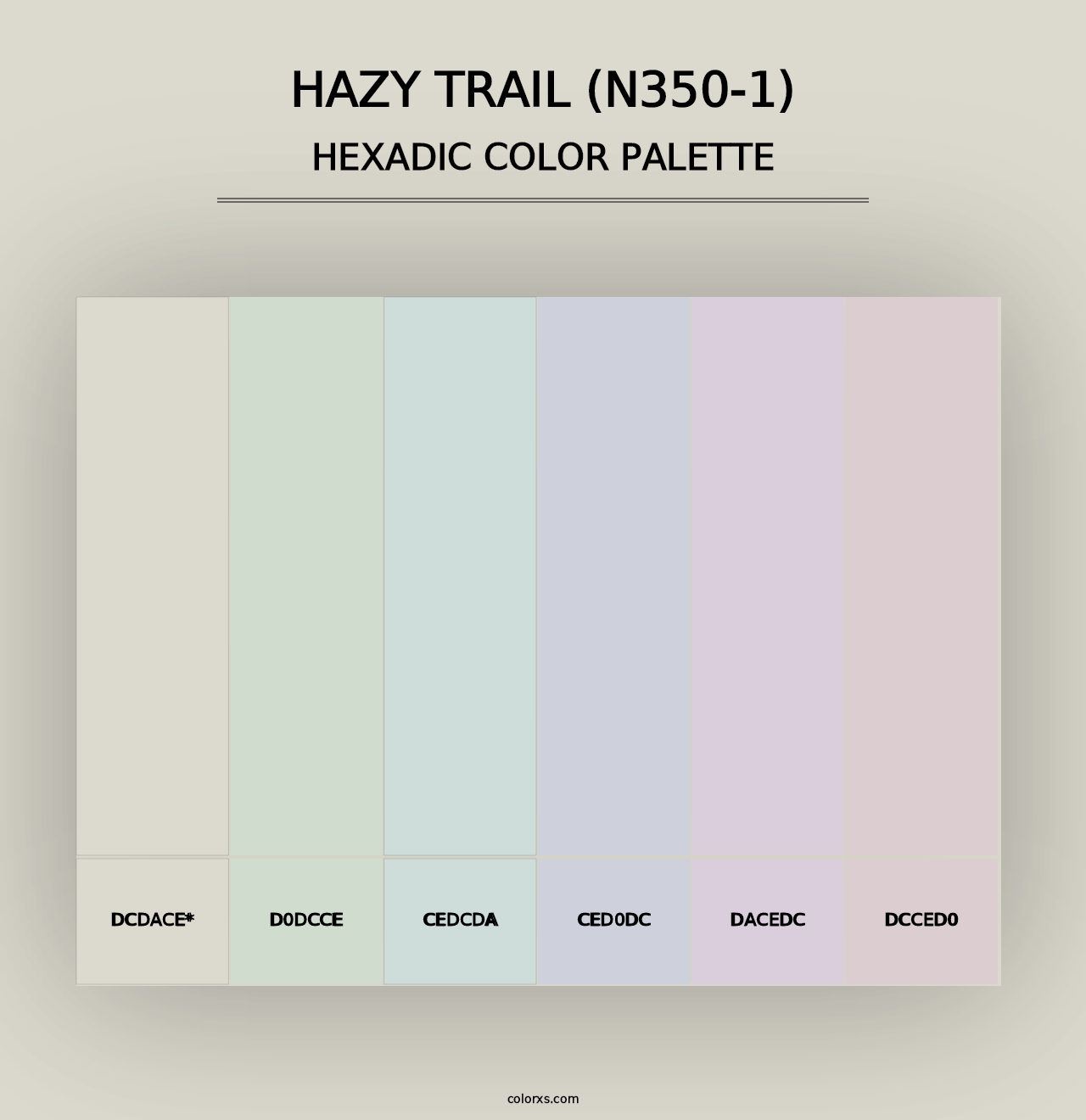 Hazy Trail (N350-1) - Hexadic Color Palette