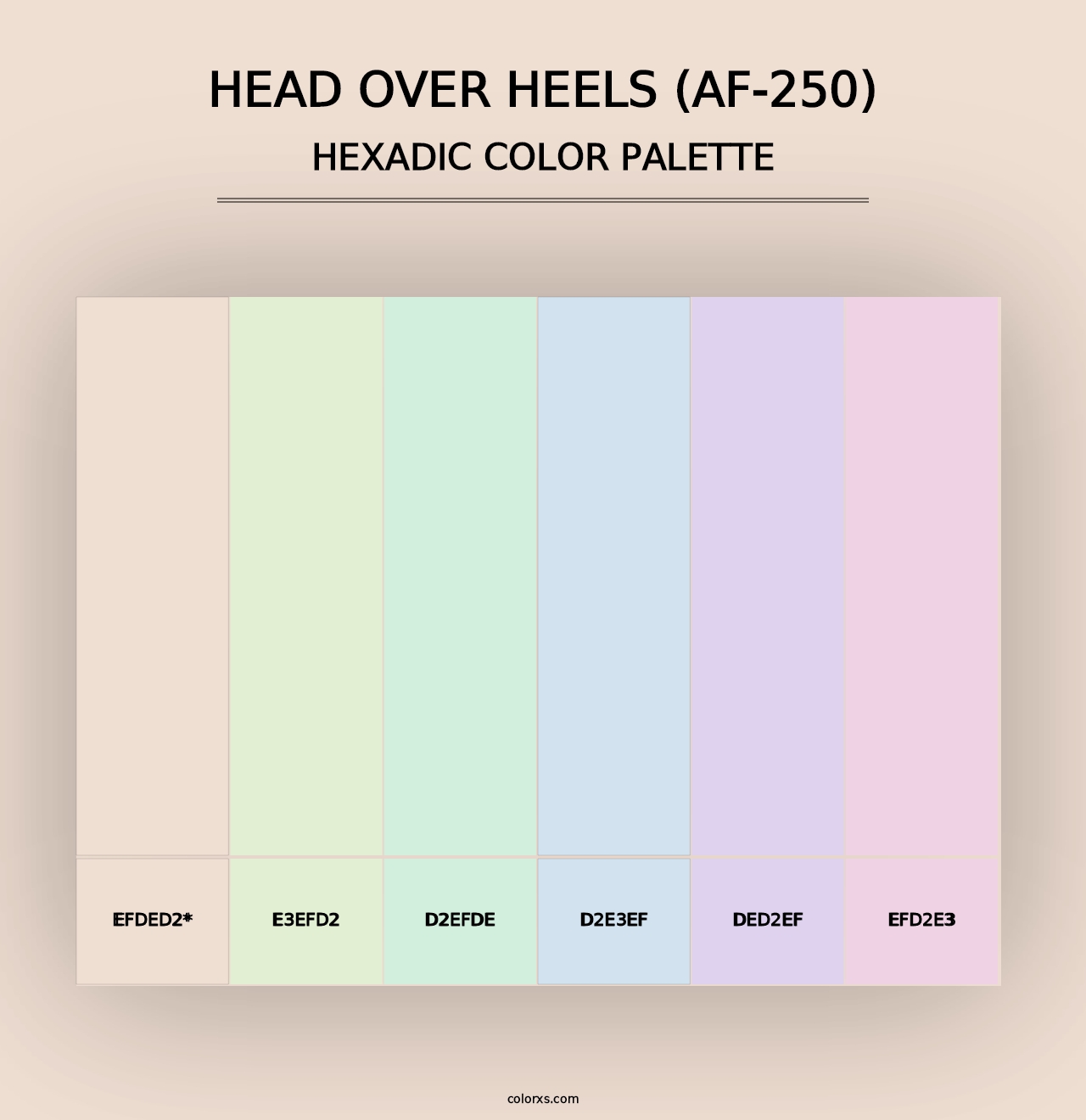 Head Over Heels (AF-250) - Hexadic Color Palette