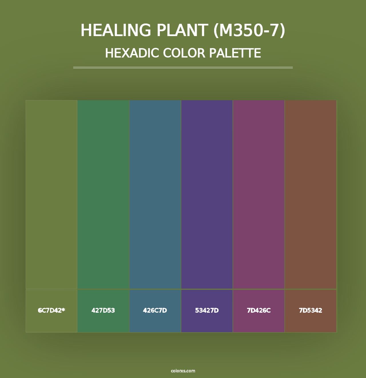 Healing Plant (M350-7) - Hexadic Color Palette