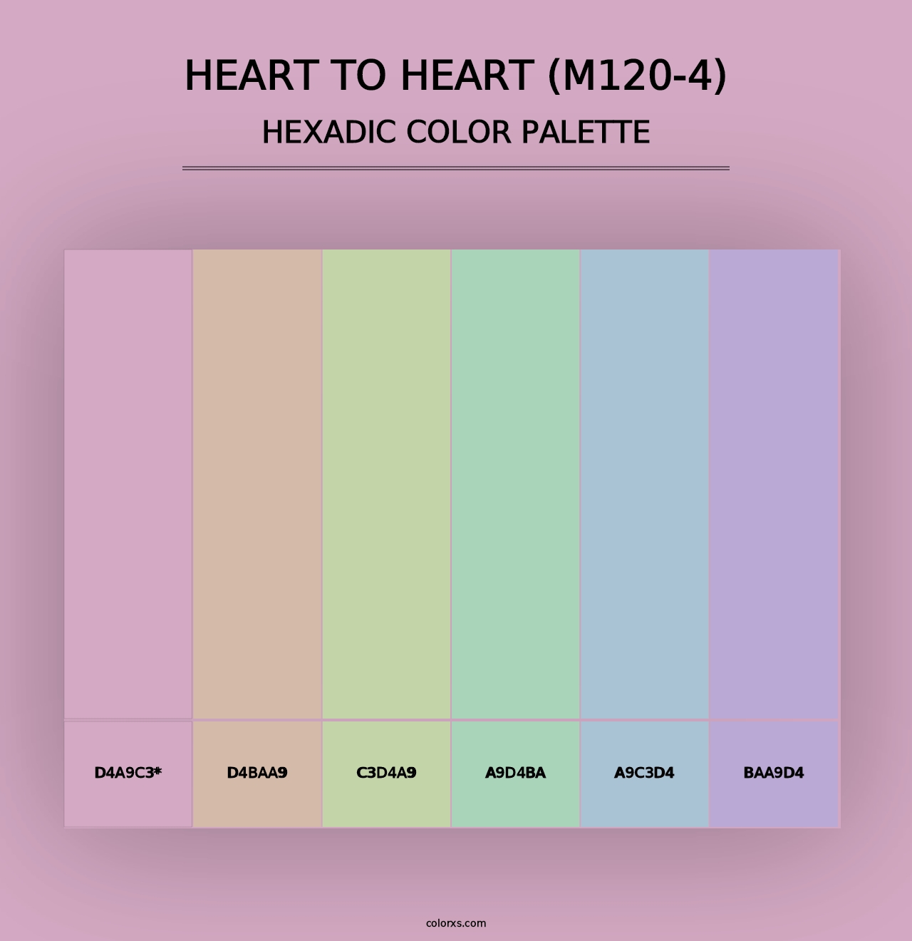 Heart To Heart (M120-4) - Hexadic Color Palette