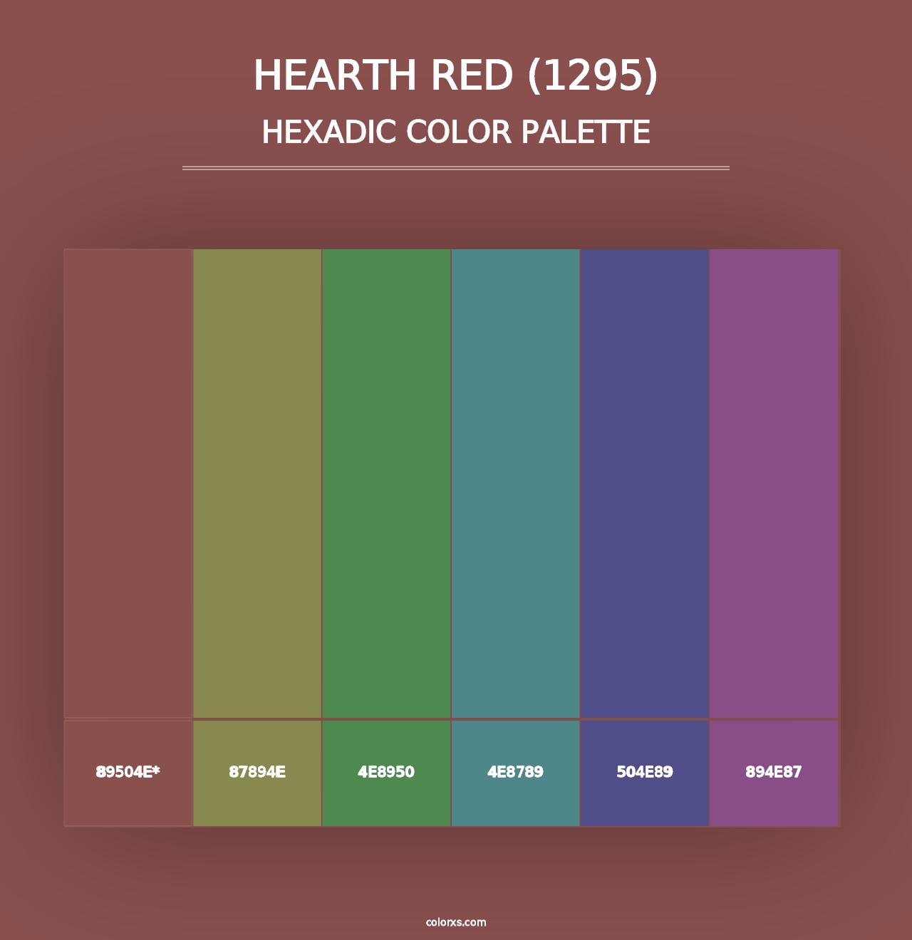 Hearth Red (1295) - Hexadic Color Palette