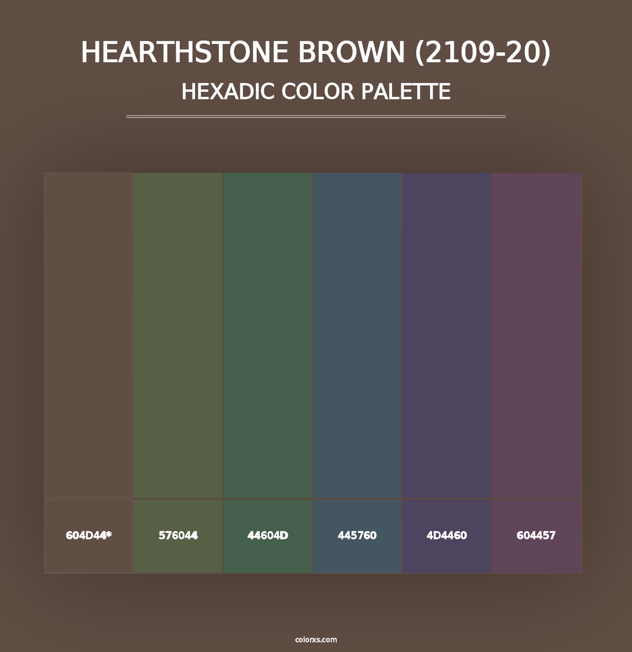 Hearthstone Brown (2109-20) - Hexadic Color Palette