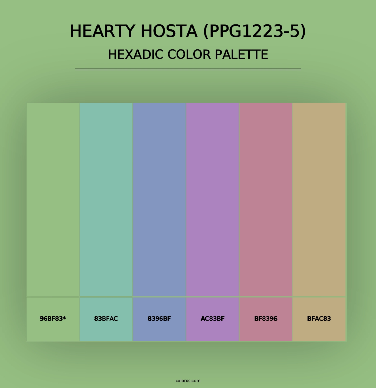 Hearty Hosta (PPG1223-5) - Hexadic Color Palette