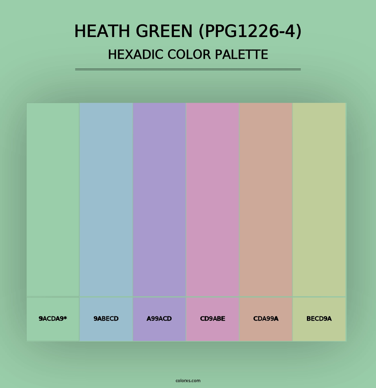 Heath Green (PPG1226-4) - Hexadic Color Palette