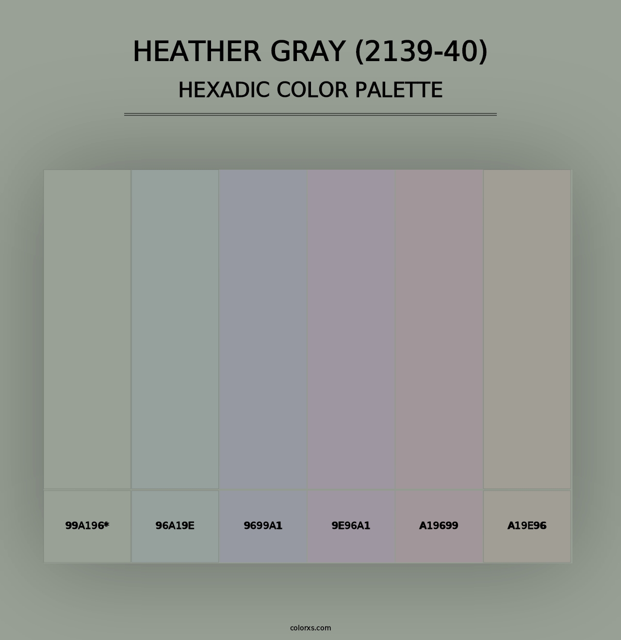 Heather Gray (2139-40) - Hexadic Color Palette