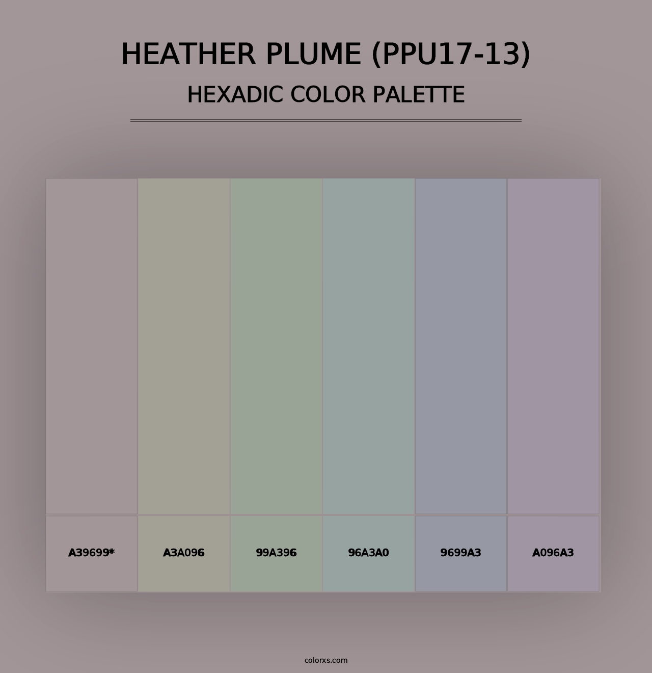 Heather Plume (PPU17-13) - Hexadic Color Palette