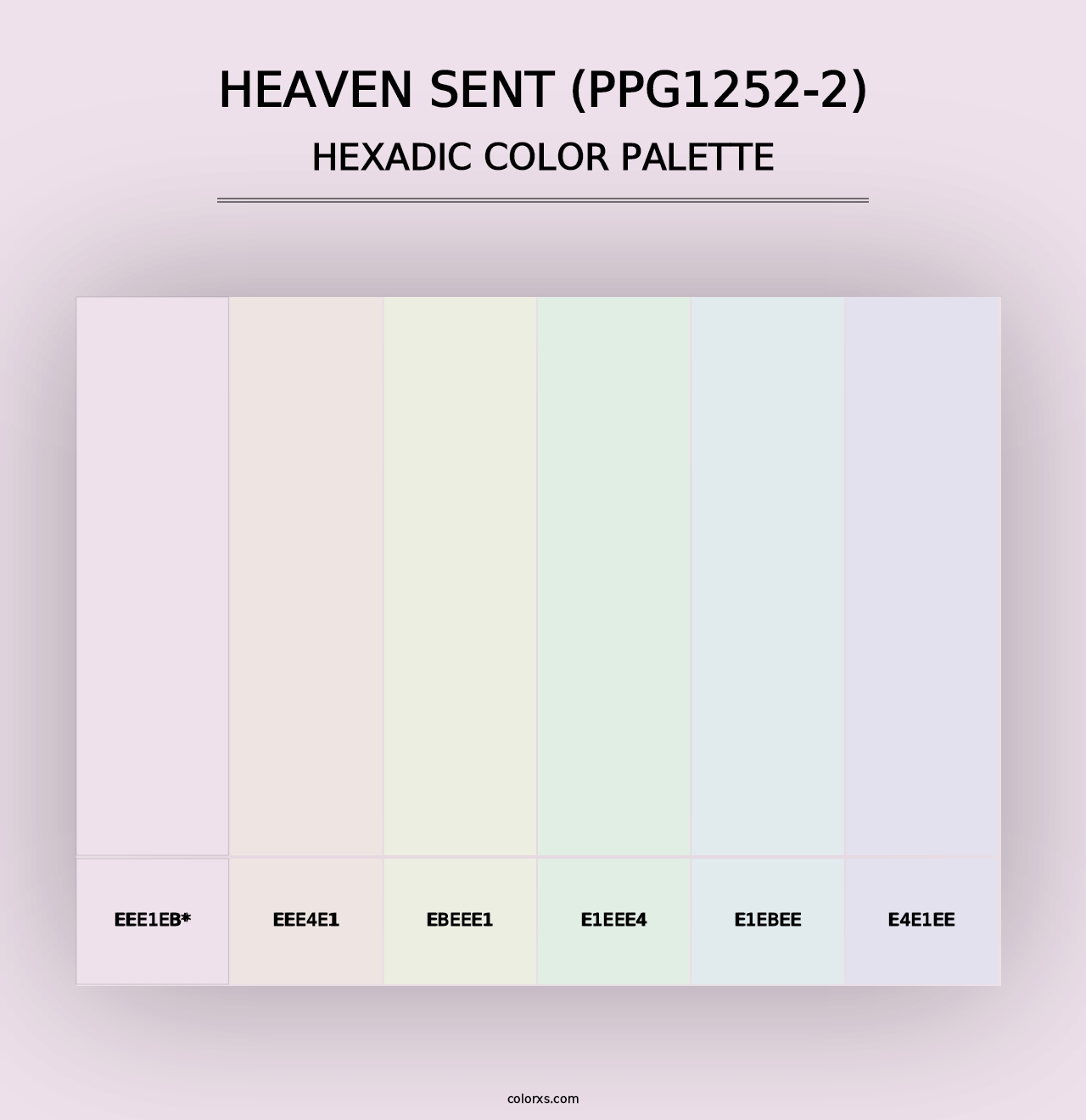 Heaven Sent (PPG1252-2) - Hexadic Color Palette