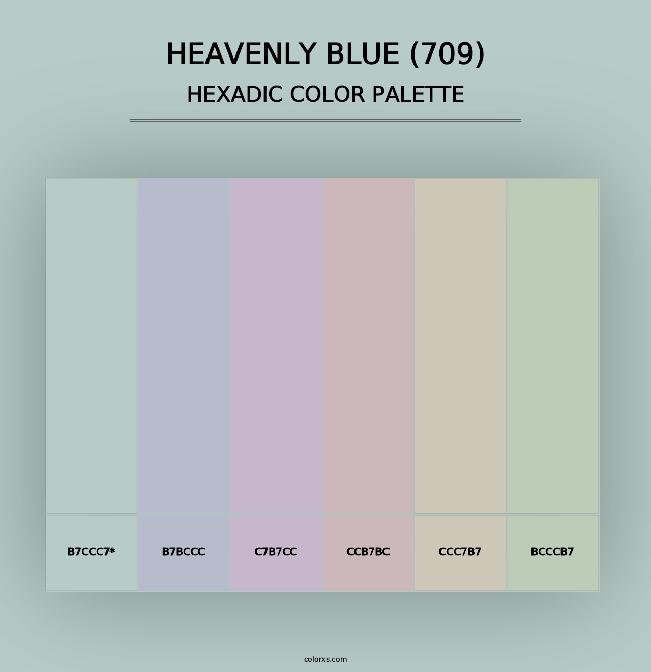 Heavenly Blue (709) - Hexadic Color Palette