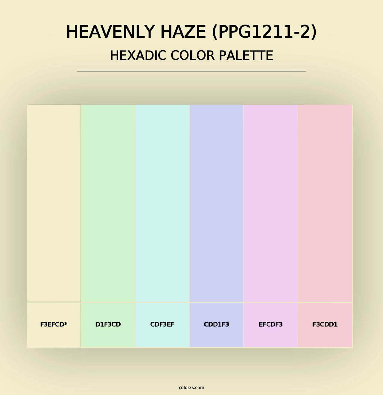 Heavenly Haze (PPG1211-2) - Hexadic Color Palette