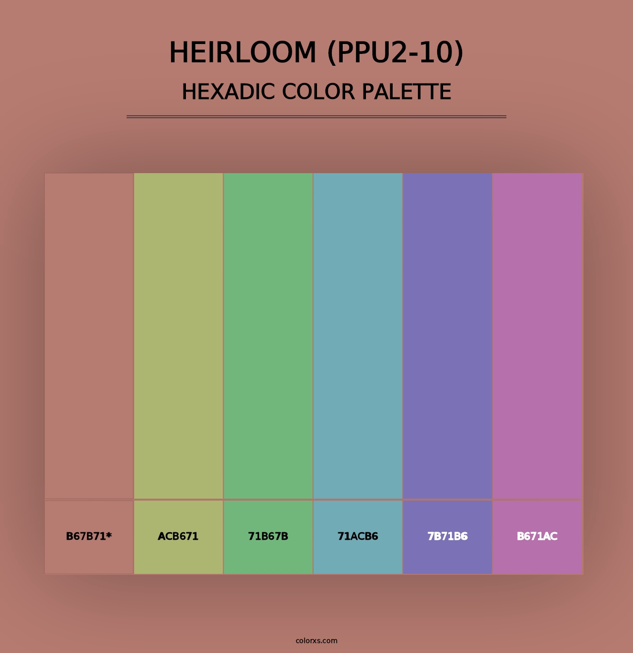 Heirloom (PPU2-10) - Hexadic Color Palette