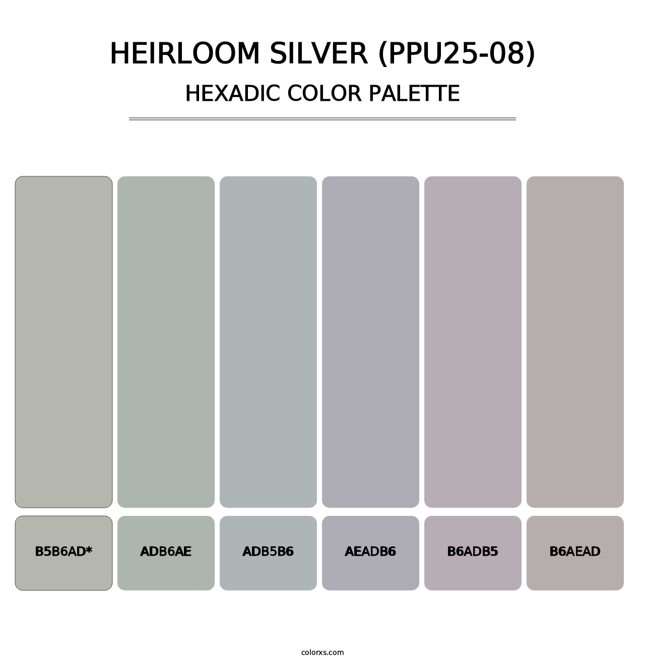 Heirloom Silver (PPU25-08) - Hexadic Color Palette