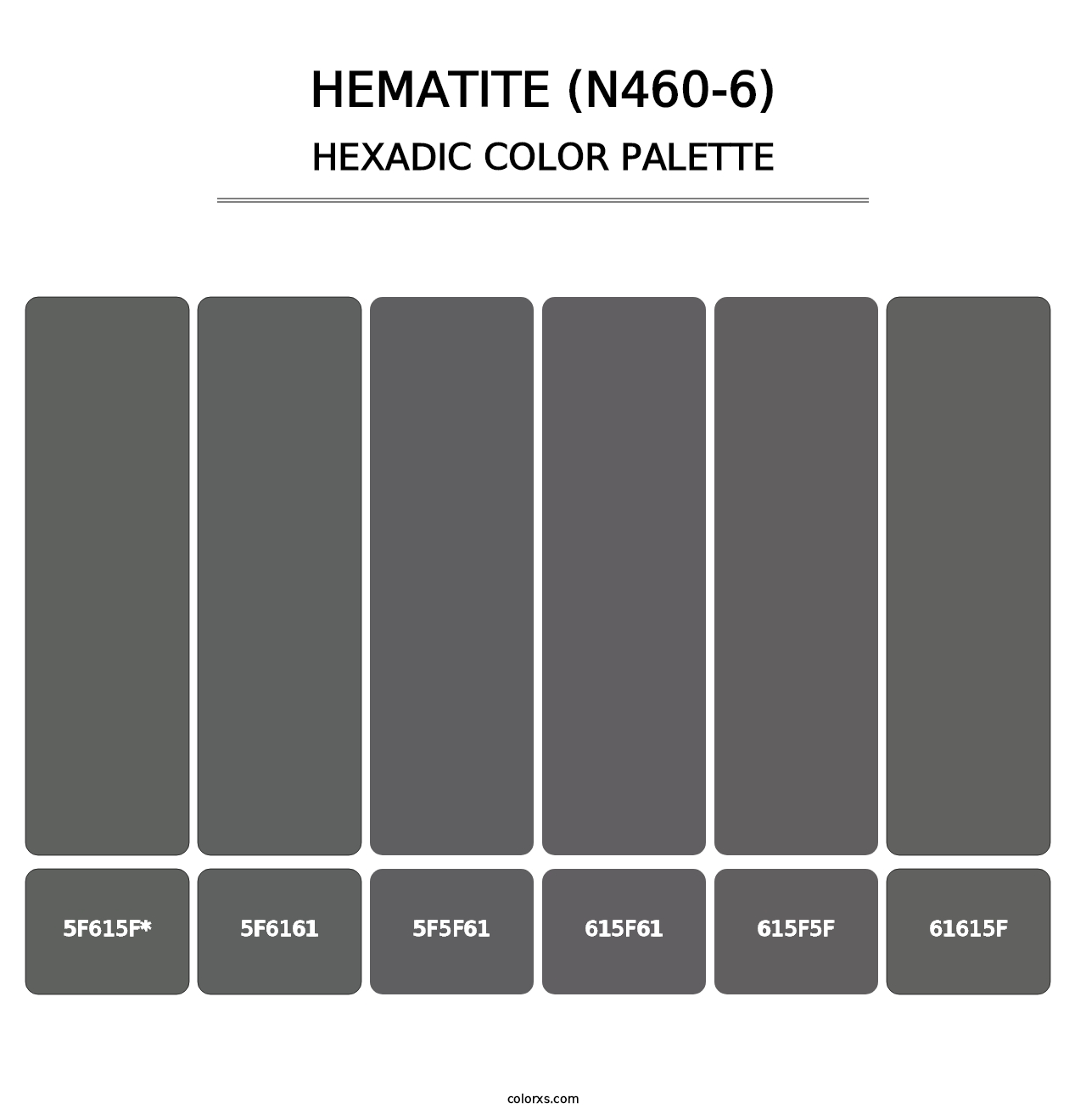 Hematite (N460-6) - Hexadic Color Palette