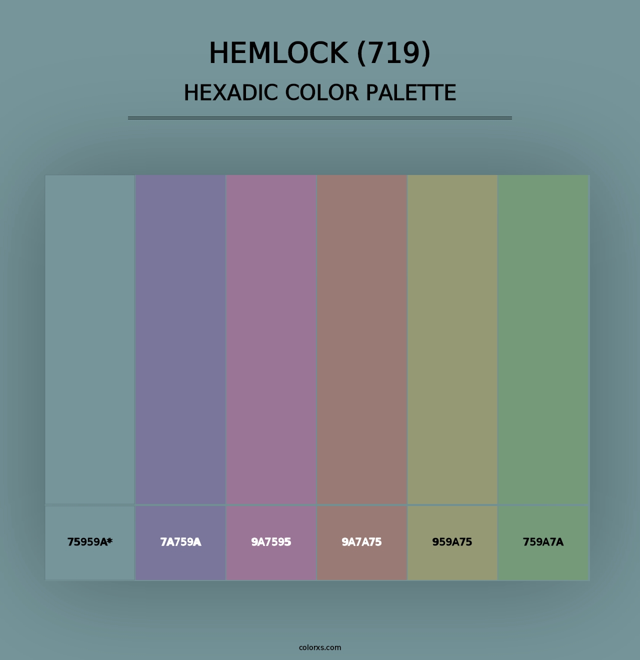 Hemlock (719) - Hexadic Color Palette