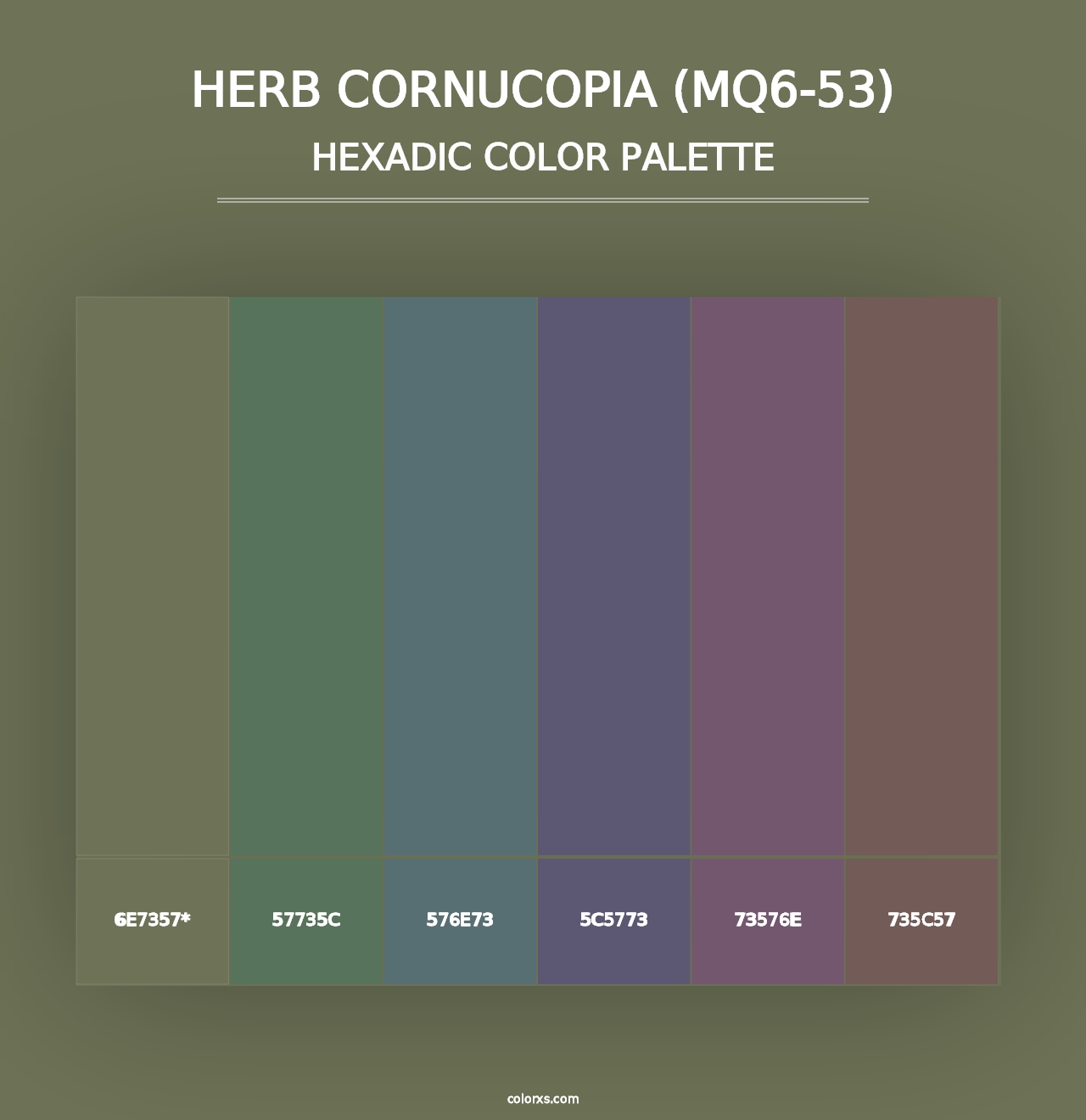 Herb Cornucopia (MQ6-53) - Hexadic Color Palette