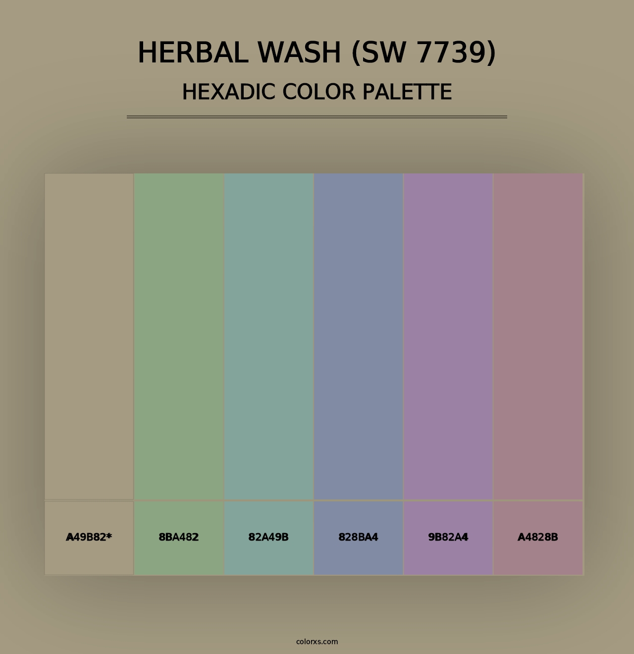 Herbal Wash (SW 7739) - Hexadic Color Palette