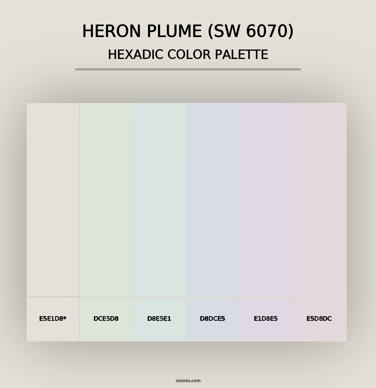 Heron Plume (SW 6070) - Hexadic Color Palette