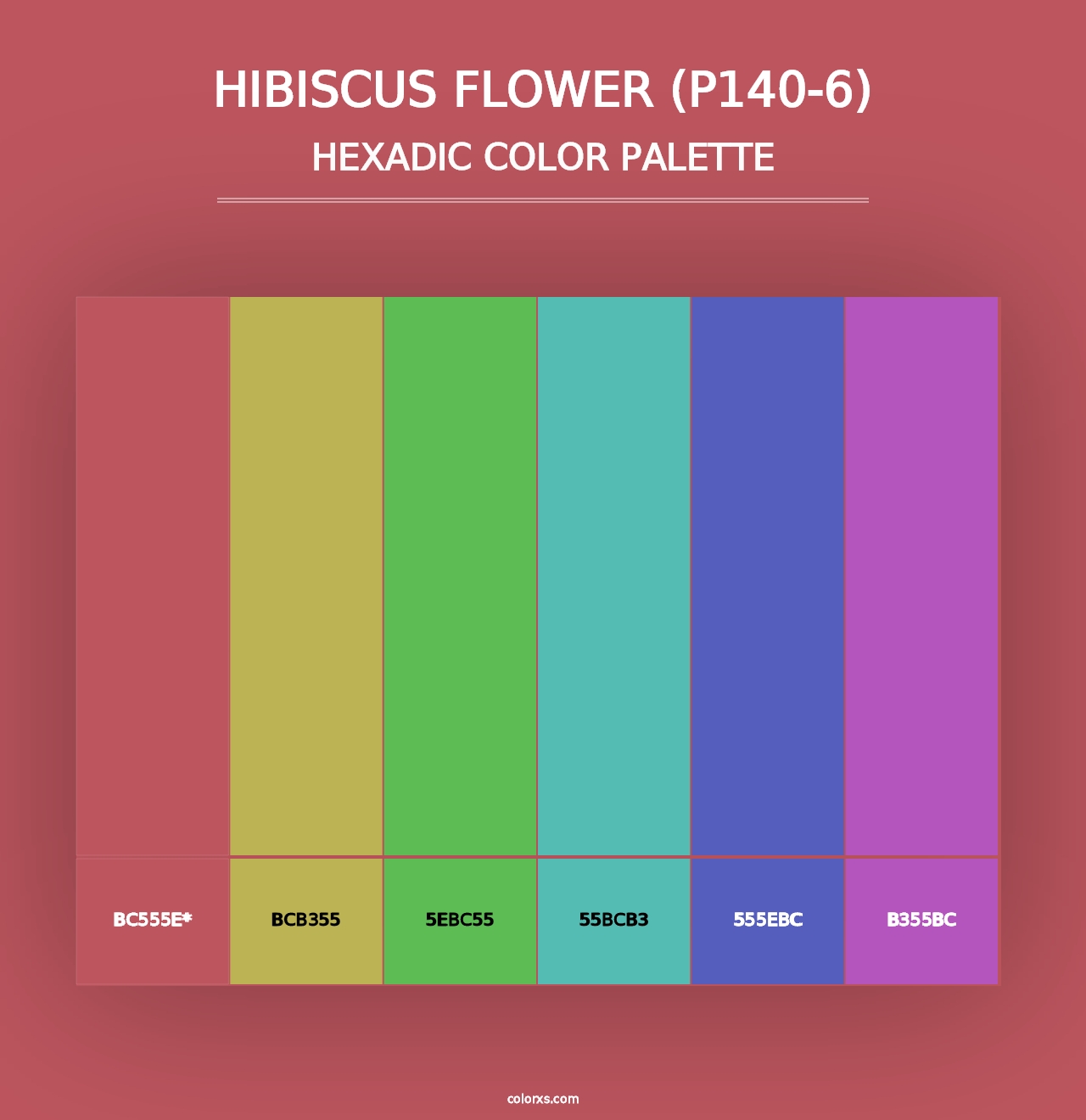 Hibiscus Flower (P140-6) - Hexadic Color Palette