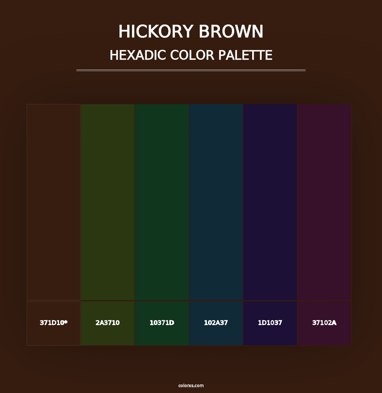 Hickory Brown - Hexadic Color Palette