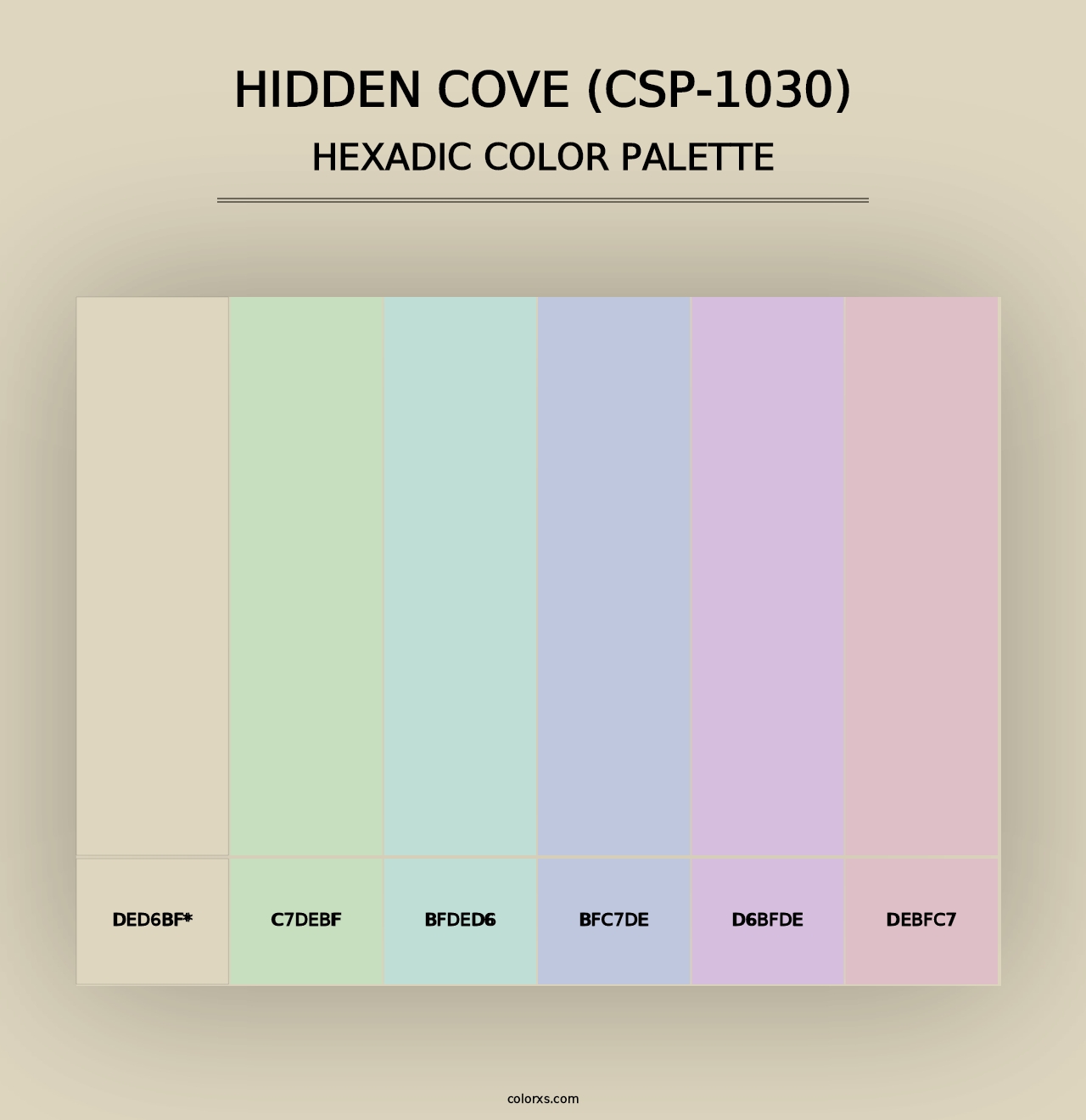 Hidden Cove (CSP-1030) - Hexadic Color Palette