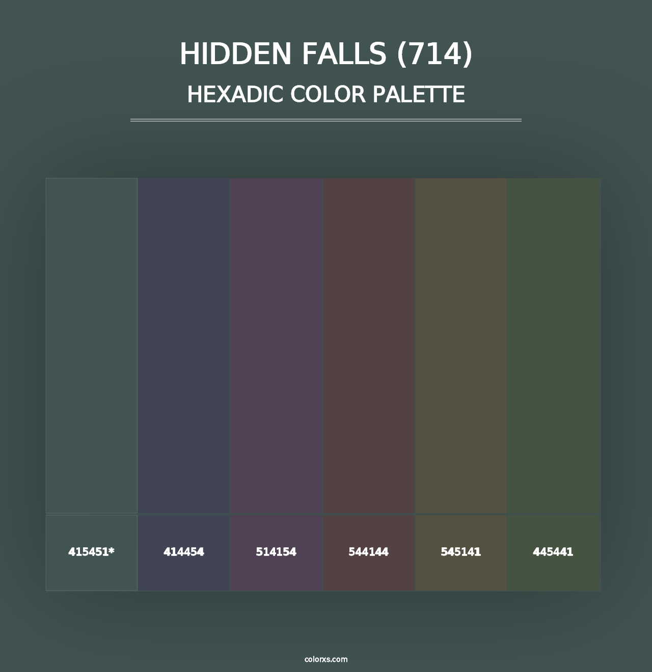 Hidden Falls (714) - Hexadic Color Palette