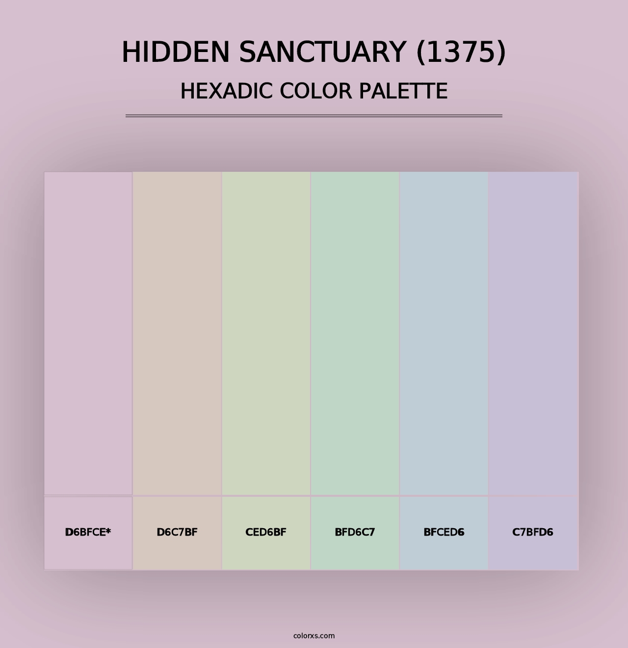 Hidden Sanctuary (1375) - Hexadic Color Palette