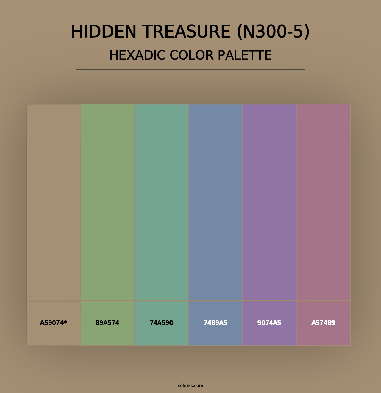 Hidden Treasure (N300-5) - Hexadic Color Palette