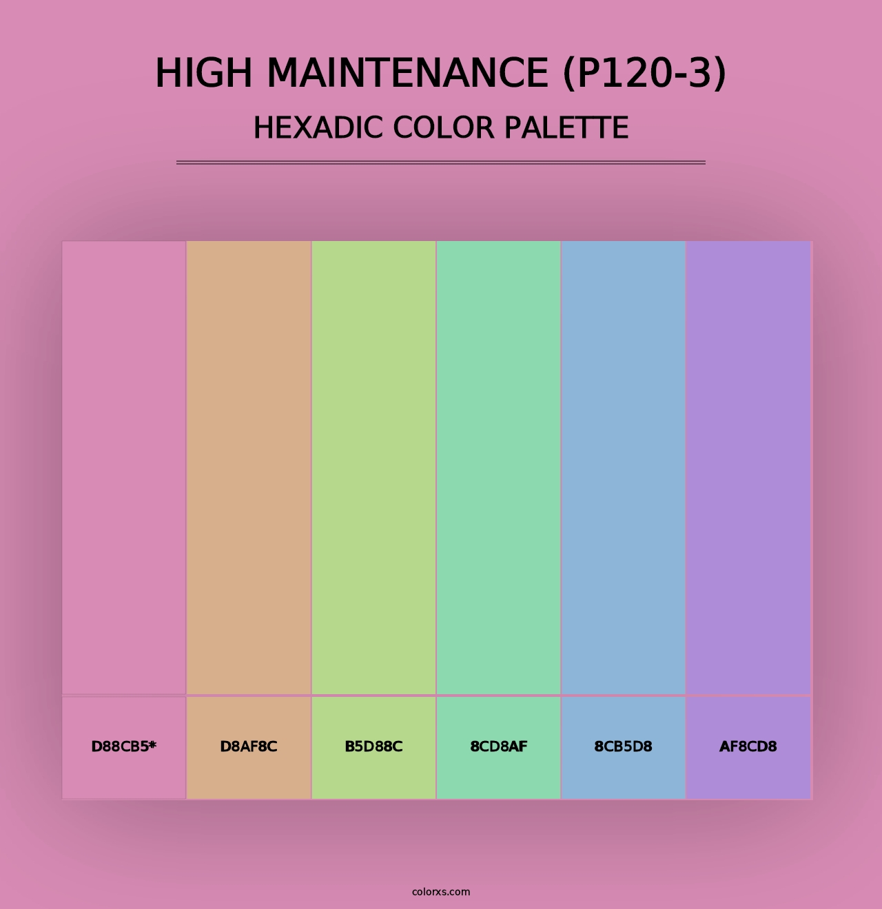 High Maintenance (P120-3) - Hexadic Color Palette