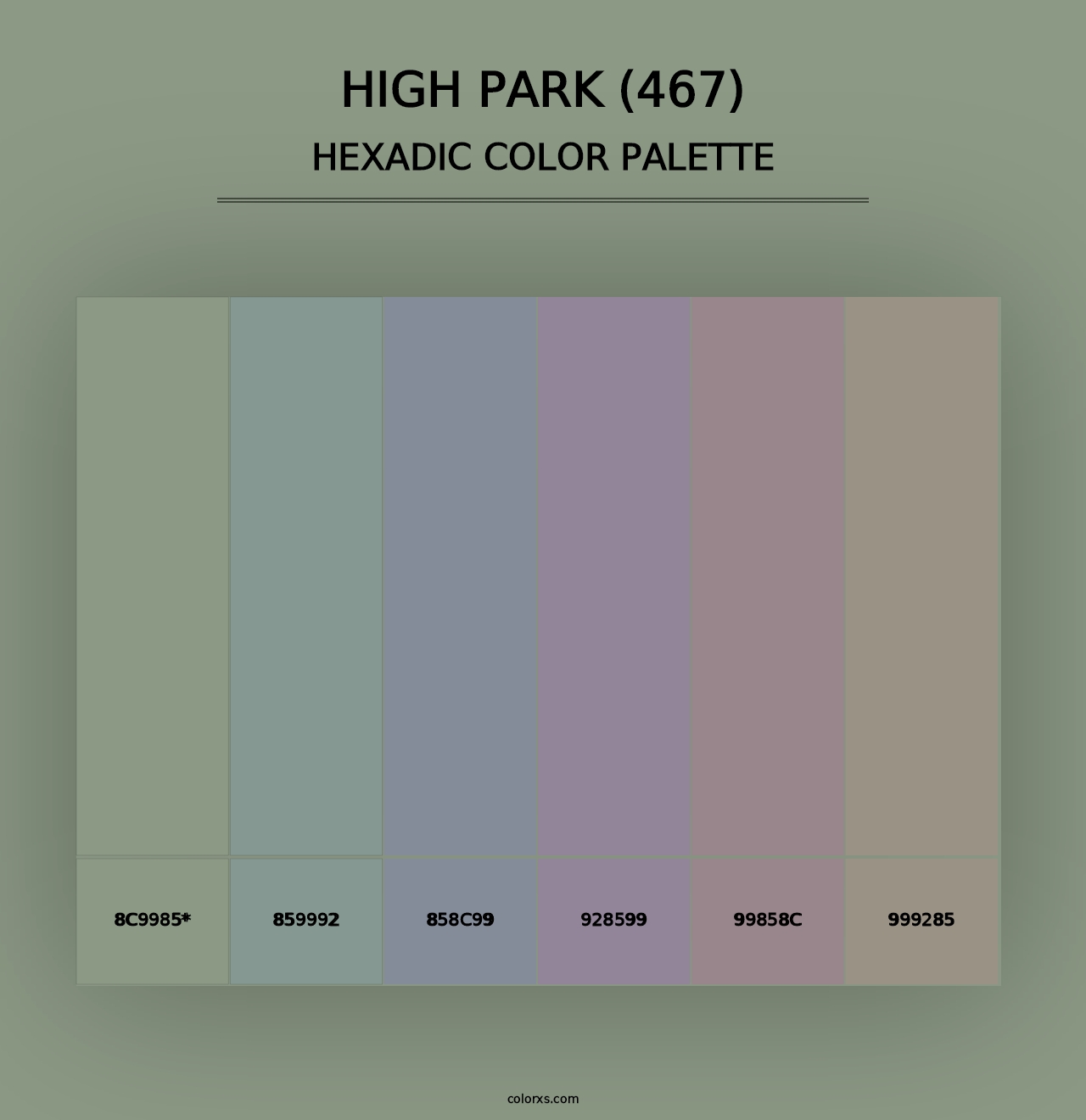 High Park (467) - Hexadic Color Palette